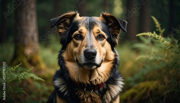 Obraz Dog portrait in forest