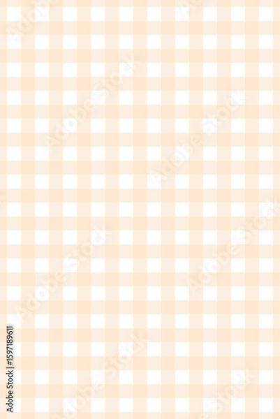Fototapeta Seamless pattern of gingham. Pastel orange color.