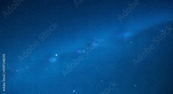 Obraz Vast deep blue starry night sky with milky way galaxy.