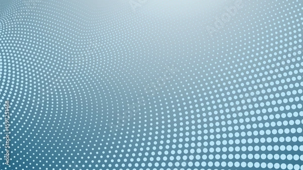 Fototapeta Blue Gradient Halftone Polkadot Abstract Background for Modern Design, Poster, or Digital Artwork