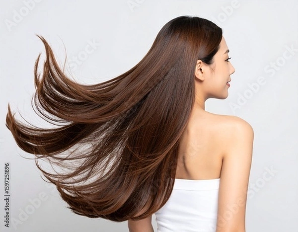 Fototapeta Generated image　黒髪の女性　AI生成画像