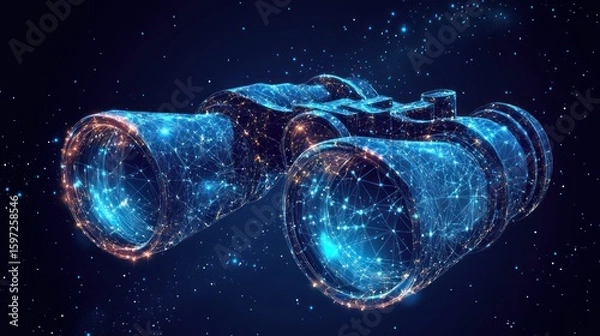 Obraz Abstract binoculars in space