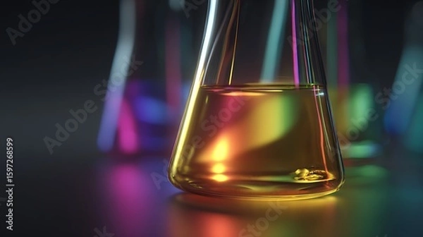 Obraz laboratory test tubes with colorful liquid