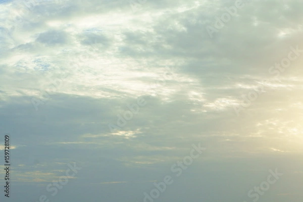 Obraz Cloudy sky with sunlight