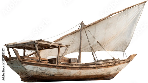 Obraz Dhow boat. isolated object, white or transparent background