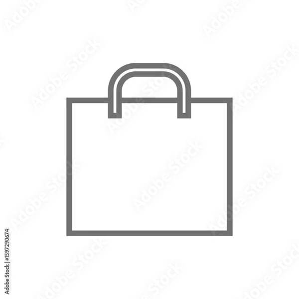 Fototapeta ショッピングバッグのシンプルなアイコン_10