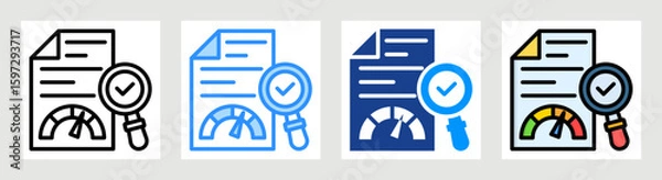 Fototapeta Performance Review Collection Set Multiple Style