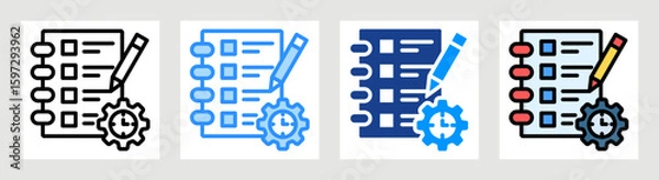 Fototapeta Task Management Collection Set Multiple Style