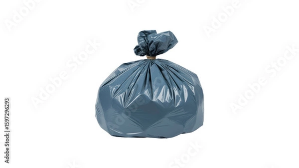 Fototapeta Tied Blue Garbage Bag, Studio Shot