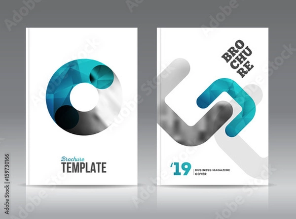 Obraz Magazine cover layout design template vector set
