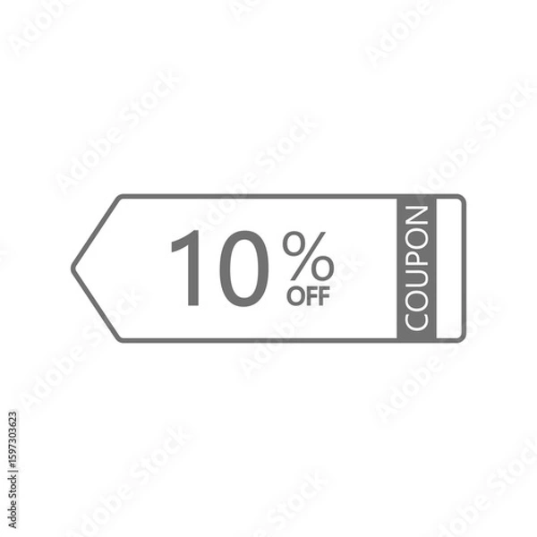 Fototapeta シンプルなクーポンのベクター素材_10