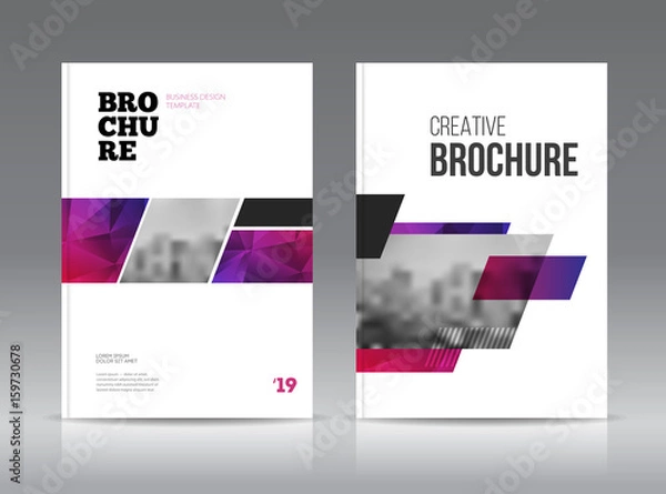 Obraz Magazine cover layout design template vector set