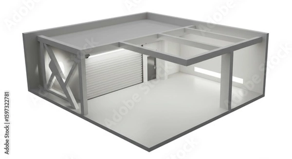 Fototapeta Modern garage design concept