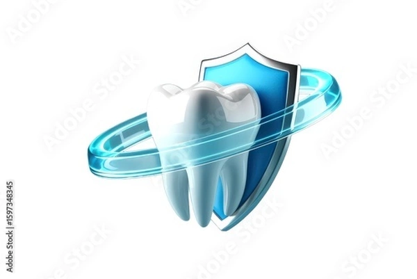 Fototapeta 3D Rendering protecting tooth concept