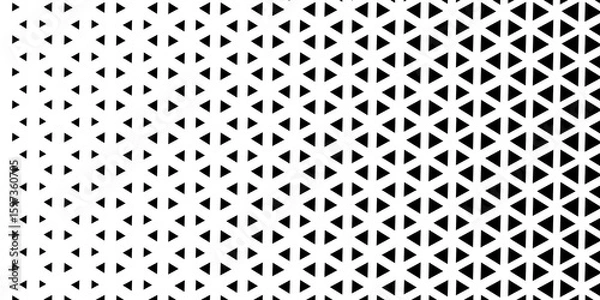 Obraz  Abstract geometric gradient background .Black and white halftone triangles pattern Vector illustration abstract technology.