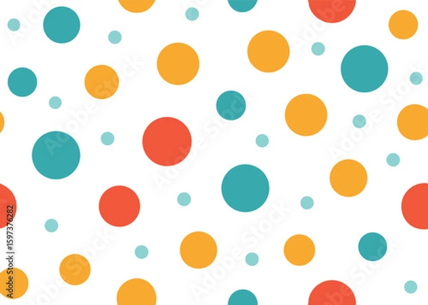 Obraz random dots circles polka dots seamless pattern