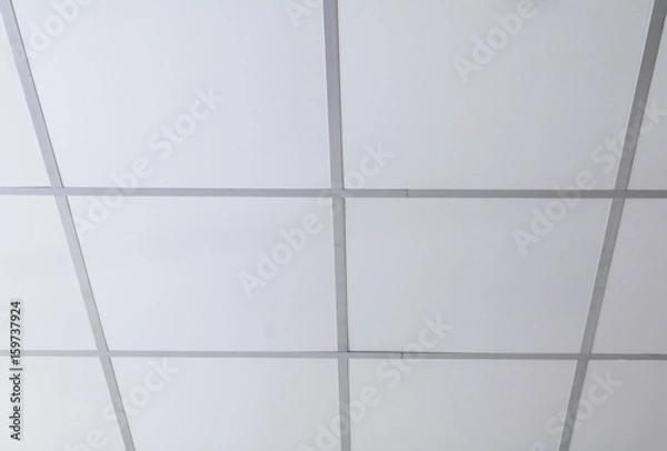 Fototapeta ceiling panel  white old  with copy space for add text