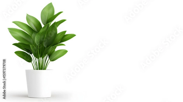 Obraz Modern indoor plant isolate on transparency