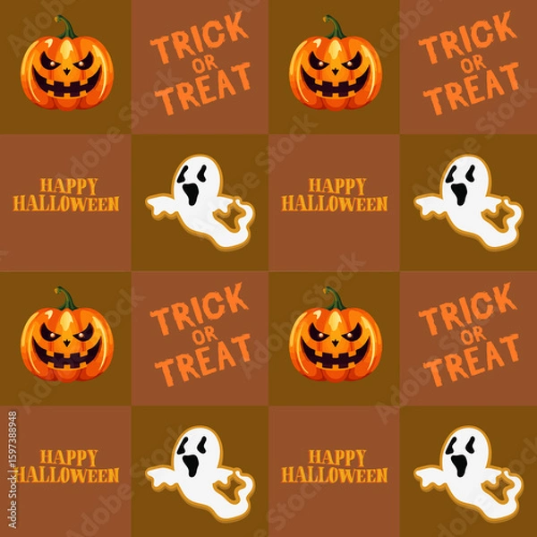 Obraz halloween seamless pattern