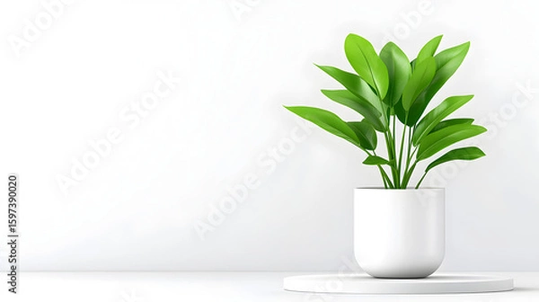 Obraz Modern indoor plant isolate on transparency