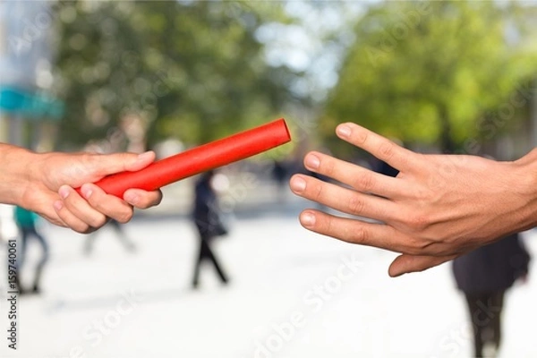 Fototapeta Relay race.