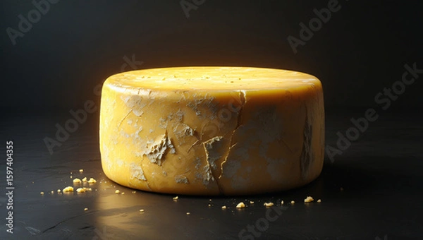Obraz cheese on a dark background