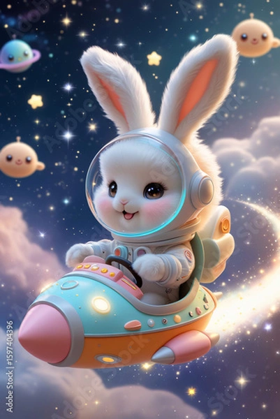 Obraz rabbit in the space