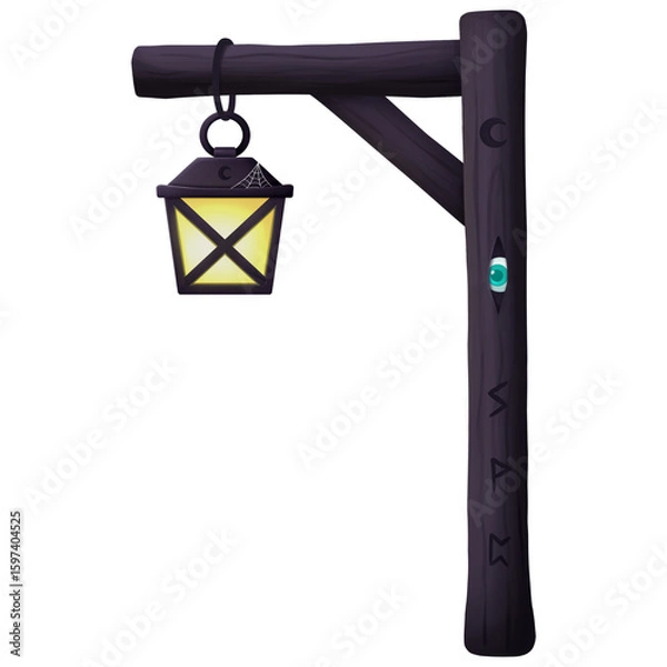 Obraz Halloween lamp post