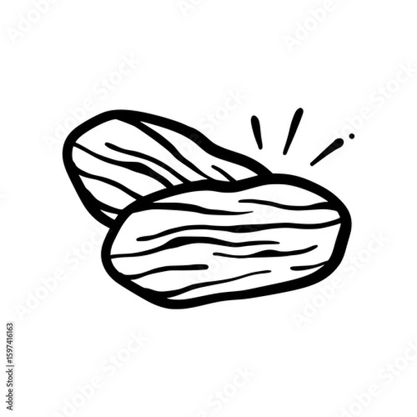 Obraz Hand-Drawn Dates Doodle for Iftar