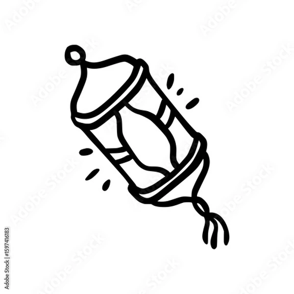 Obraz Hand-Drawn Ramadan Lantern Doodle Vector