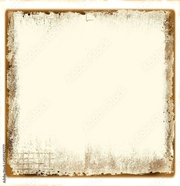 Obraz Vintage frame borders on sepia paper background.