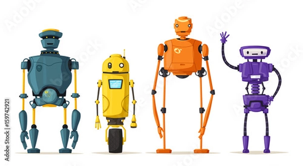 Obraz Robot character. Technology, future. Cartoon vector illustration