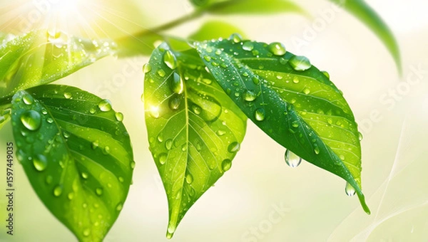 Obraz fresh green leaves