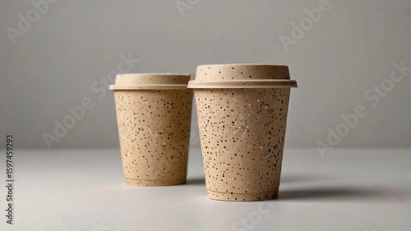 Obraz Beige Speckled Compostable Cup