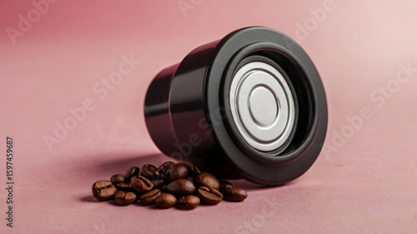 Obraz Black Reusable Coffee Capsule 