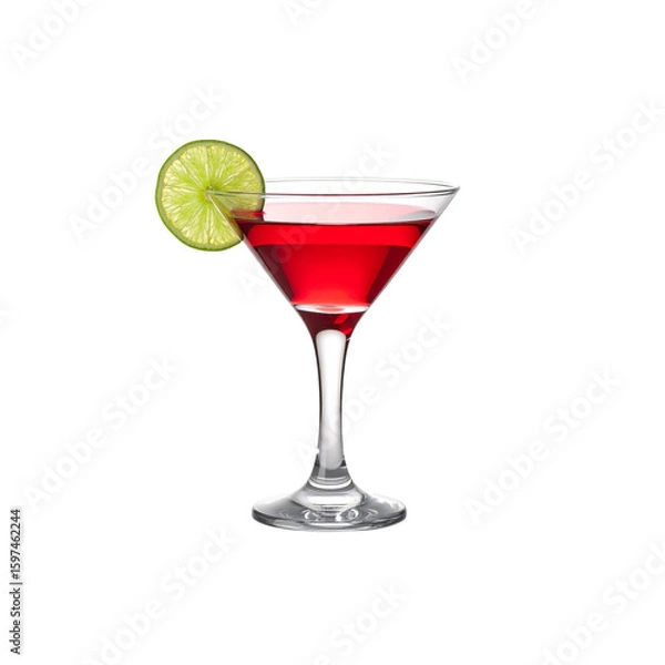 Obraz red cocktail with lime