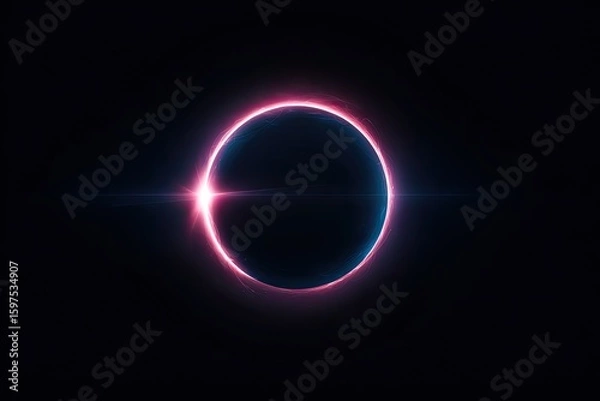 Fototapeta Abstract circular design with glowing ring