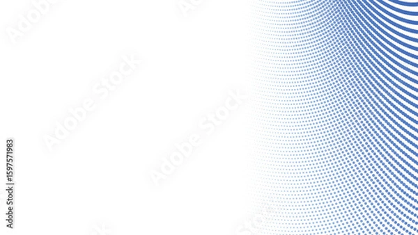 Obraz Blue Halftone Abstract Background with Polkadot Pattern for Modern Design and Digital Visuals