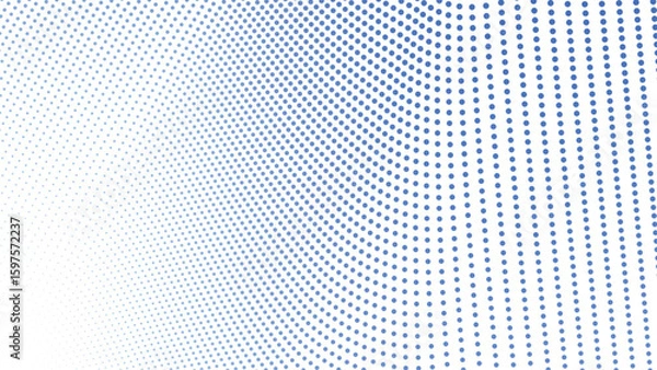 Fototapeta Blue Halftone Abstract Background with Polkadot Pattern for Modern Design and Digital Visuals