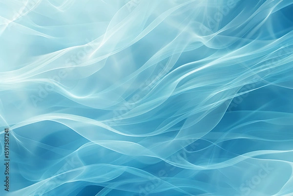 Fototapeta 涼やかな風を感じるブルーの抽象グラデーション