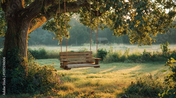 Fototapeta bench in the park