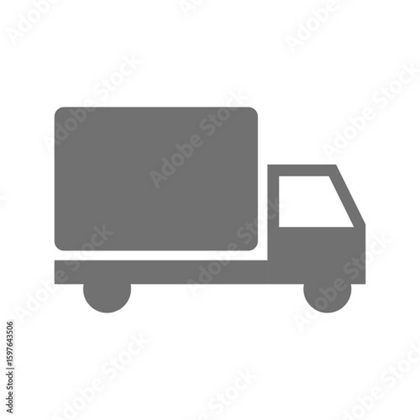 Obraz トラックのシルエットのシンプルなアイコン