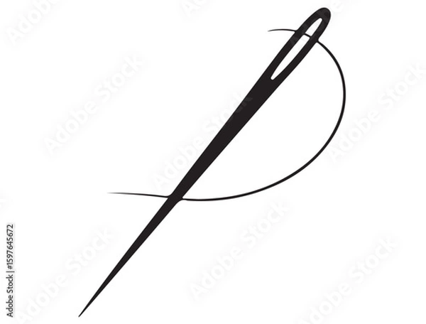 Obraz NEEDLE AND THREAD SILHOUETTE