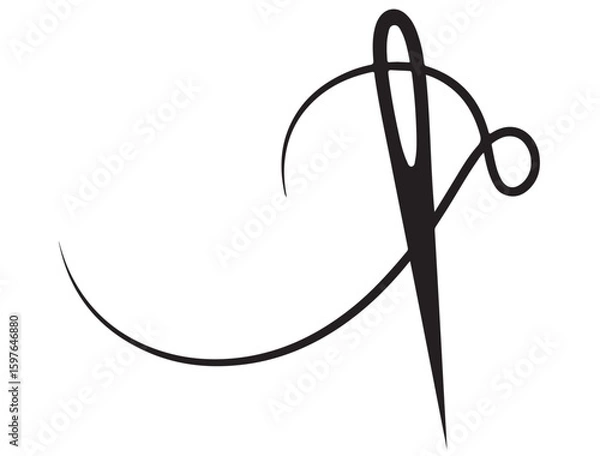 Obraz NEEDLE AND THREAD SILHOUETTE