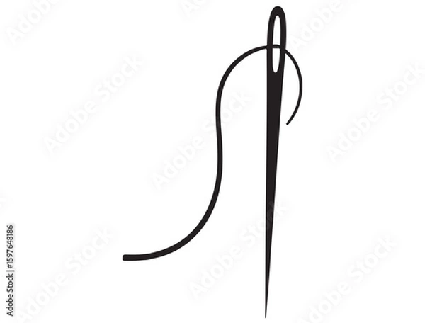 Obraz NEEDLE AND THREAD SILHOUETTE