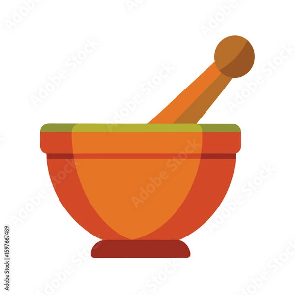 Fototapeta mortar vector illustration