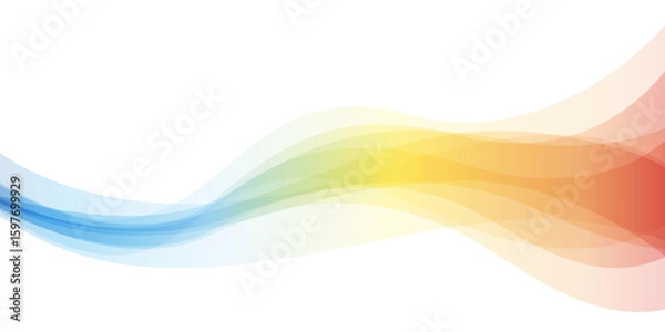 Fototapeta 拡大する波型グラデーション背景素材