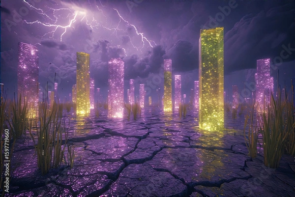 Obraz Ethereal Realms: A Journey Through Mystical Landscapes