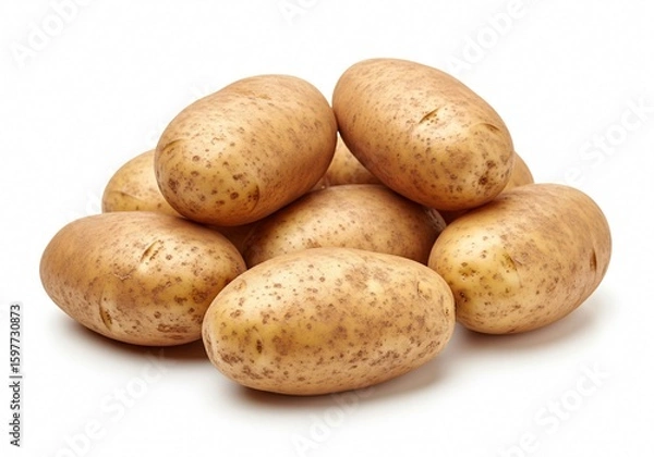 Obraz potatos on white background isolated 