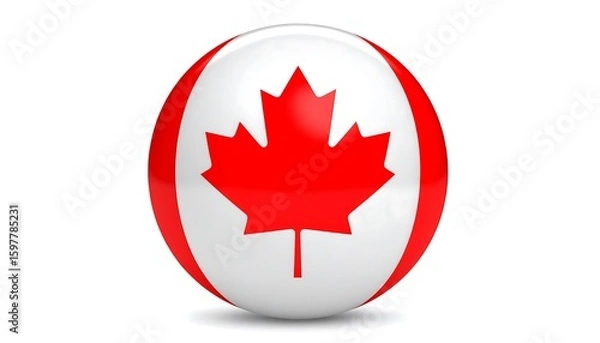 Obraz 3D Canadian flag icon